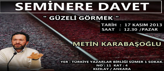 Said Nursi'nin bakma-görme-düşünme semineri