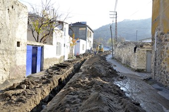 Hacılar’da doğalgaz çalışmaları tüm hızıyla sürüyor