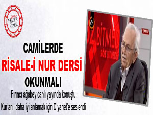 Camilerde Risale-i Nur dersi okunmalı