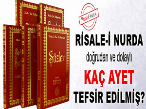 Risale-i Nur'da kaç ayet tefsir edilmiş?