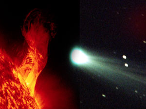 Güneşi gören kuyruklu yıldız eridi