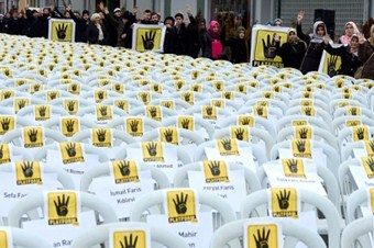 Rabia Platformu'ndan Sessiz Sandalye eylemi