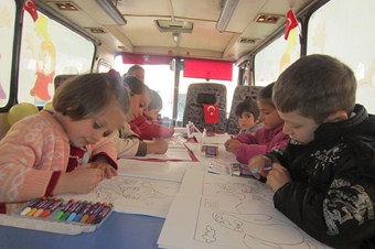 Eğitime kış çözümü: Gezici okul öncesi eğitim aracı