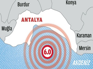 Antalya’da şiddetli deprem