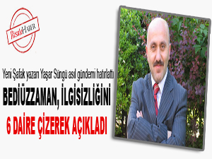 Bediüzzaman, ilgisizliğini 6 daire çizerek açıkladı