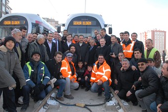 Raylı sisteminin İldem hattında test sürüşü yapıldı