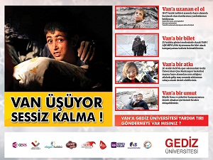 Gediz Üniversitesi öğrencileri Vanlı depremzedeler için yardım topladı
