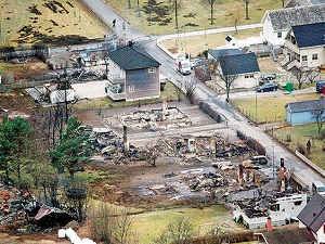 Norveç’te tarihî şehir kül oldu