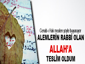 Alemlerin Rabbi olan Allah’a teslîm oldum