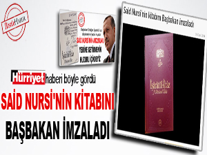 Said Nursi'nin kitabını Başbakan imzaladı