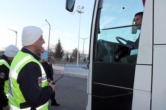 Otobüslere sıkı denetim