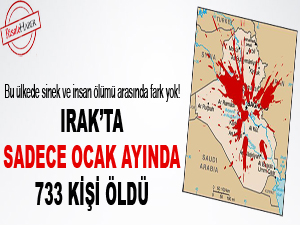 Irak’ta sadece Ocak ayında 733 kişi öldü