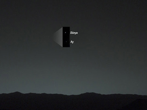 Dünya ve ay Mars’tan böyle görünüyor