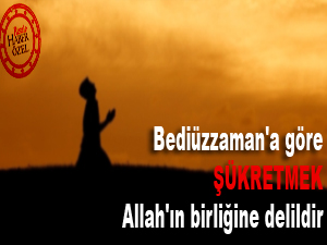 Bediüzzaman'a göre, şükretmek Allah'ın birliğine delildir