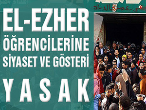 El-Ezher öğrencilerine siyaset yasağı