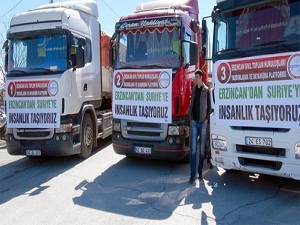 5 TIR Suriye'ye doğru yola çıktı