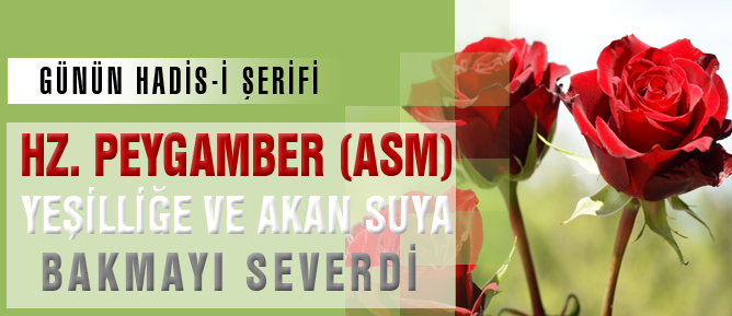 Hz. Peygamber (asm) yeşilliğe ve akan suya bakmayı severdi