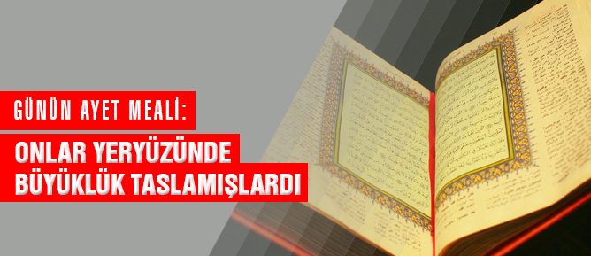 Onlar yeryüzünde büyüklük taslamışlardı