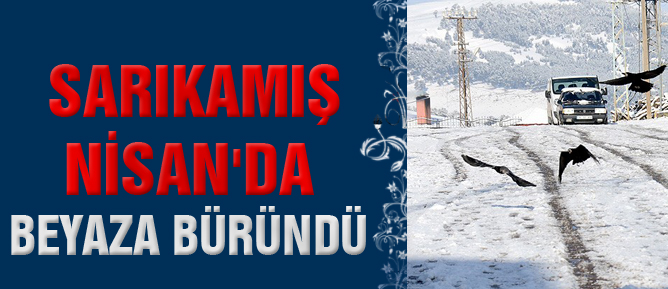 Sarıkamış Nisan'da beyaza büründü