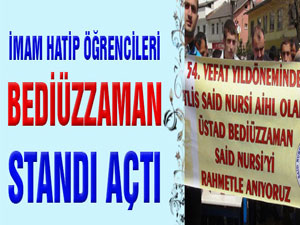 İmam hatip öğrencileri Bediüzzaman standı açtı