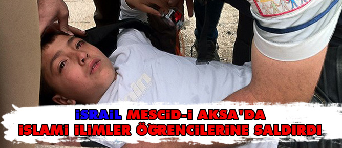 İsrail Mescid-i Aksa'da İslami ilimler öğrencilerine saldırdı