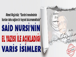 Said Nursi'nin el yazısı ile açıkladığı varisler