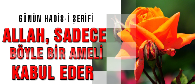 Allah, sadece böyle bir ameli kabul eder