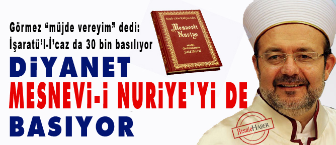 Diyanet Mesnevi-i Nuriye'yi de basıyor