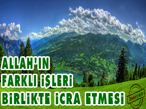 Allah'ın farklı işleri birlikte icra etmesi