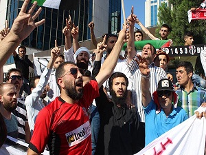 Filistin'e destek gösterisi