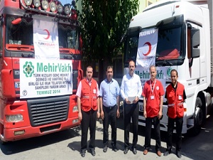 Telafer'e 3 TIR yardım gönderildiK