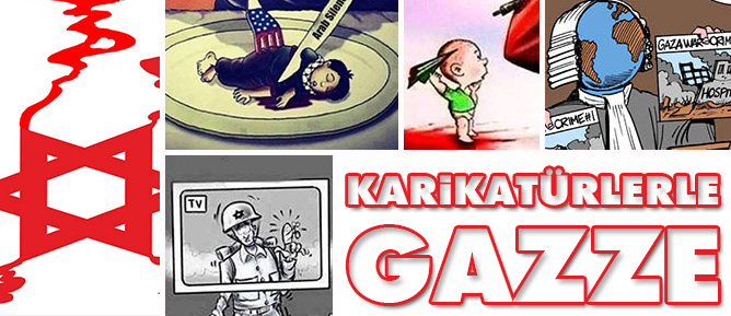 Karikatürler Gazze'yi anlatıyor
