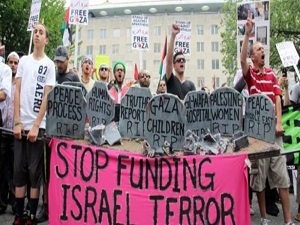 İsrail Washington'da protesto edildi