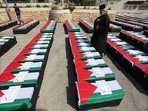 Batı Şeria'da sembolik cenaze töreni