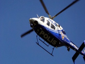 Trafikte helikopter destekli bayram denetimi