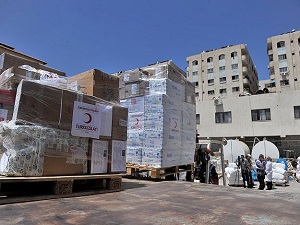 Türk Kızılayının yardımı Gazze'ye ulaştı