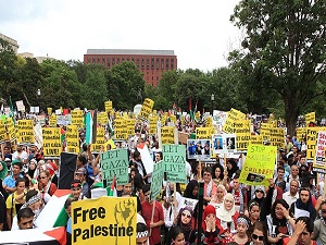 ABD'de 20 bin kişi İsrail'in Gazze'ye saldırılarını protesto etti