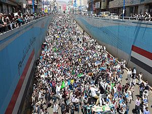 Yemen'de Gazze'ye destek yürüyüşü