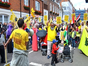 Londra'da Rabia protestosu
