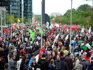 Brüksel'de Gazze protestosu