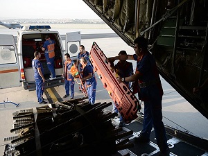 Yaralı Filistinliler Türkiye'ye getiriliyor