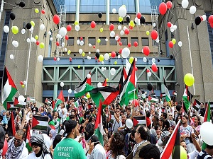 Brüksel'de Filistin için Beyaz Yürüyüş düzenlendi