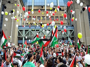 Brüksel'de Filistin için Beyaz Yürüyüş düzenlendi