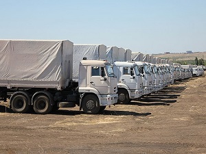 Rus yardım konvoyu Lugansk'a girdi