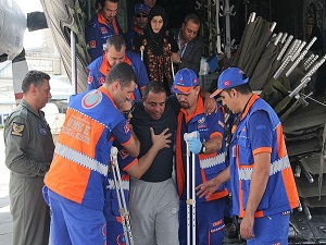 Filistinli yaralılar ülkelerine dönüyor