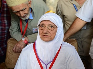 En yaşlı hacı adayı kutsal topraklarda