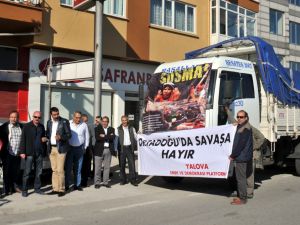 Yalova'dan Ezidilere 19 Ton Gıda Maddesi