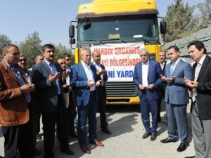 Mardin'den Kobani'ye 160 Ton Gıda Yardımı Gönderildi