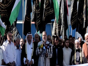 Filistinli tutuklulara destek gösterisi