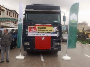 Bursa'dan Suriyeli Mültecilere 139. Yardım Tırı Dualarla Uğurlandı